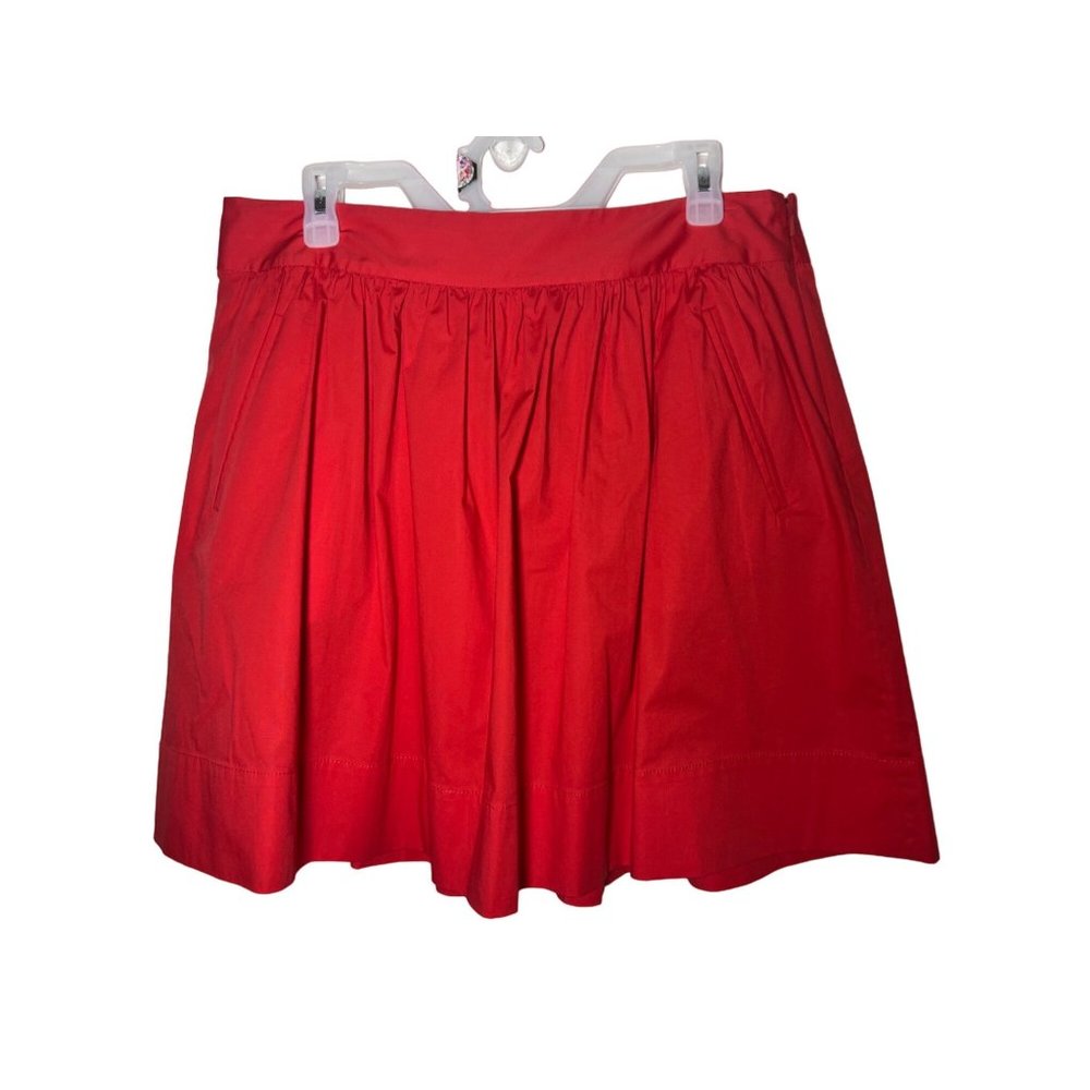 NWT Banana Republic A-Line imperial red short flowy skirt side pockets size 12